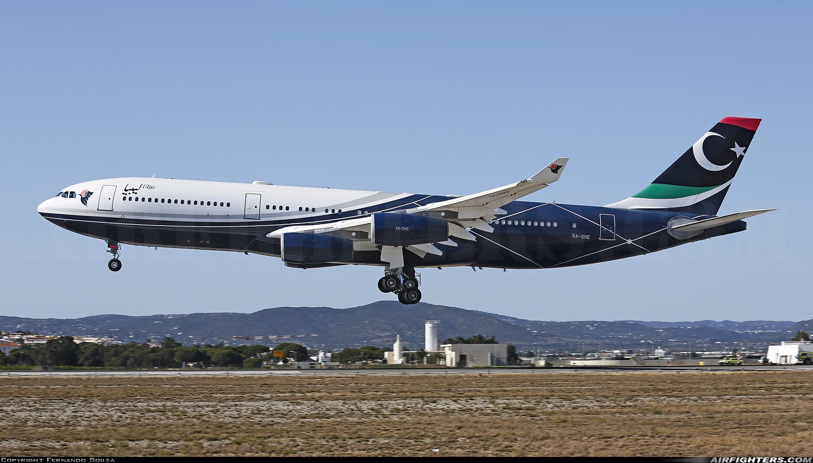 Libya - Government Airbus A340-213 5A-ONE at Faro (FAO / LPFR), Portugal