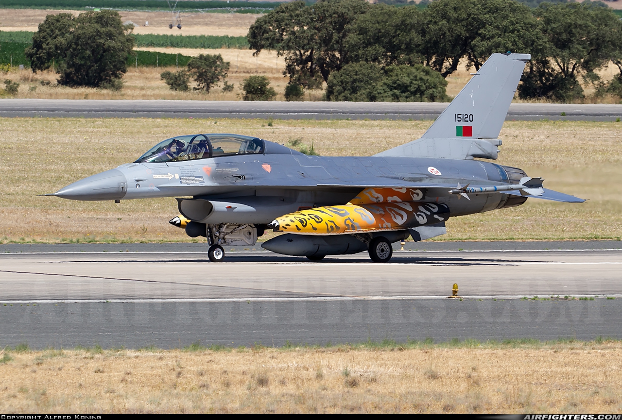 Portugal - Air Force General Dynamics F-16BM Fighting Falcon 15120 at Beja (BA11) (LPBJ), Portugal
