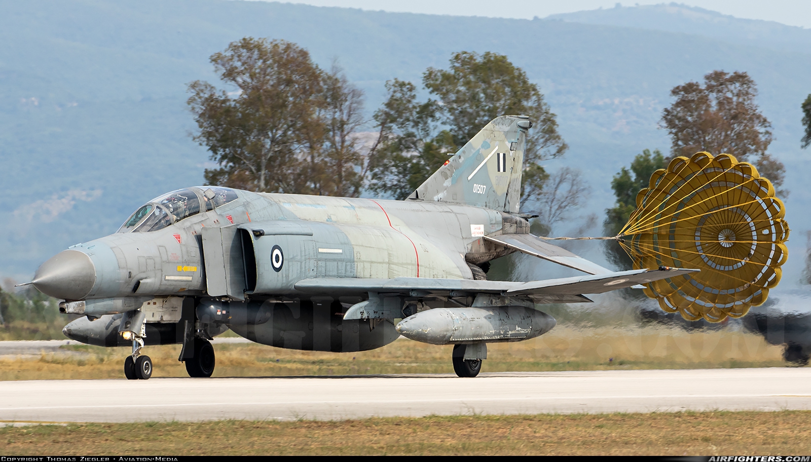 Greece - Air Force McDonnell Douglas F-4E AUP Phantom II 01507 at Araxos (GPA / LGRX), Greece