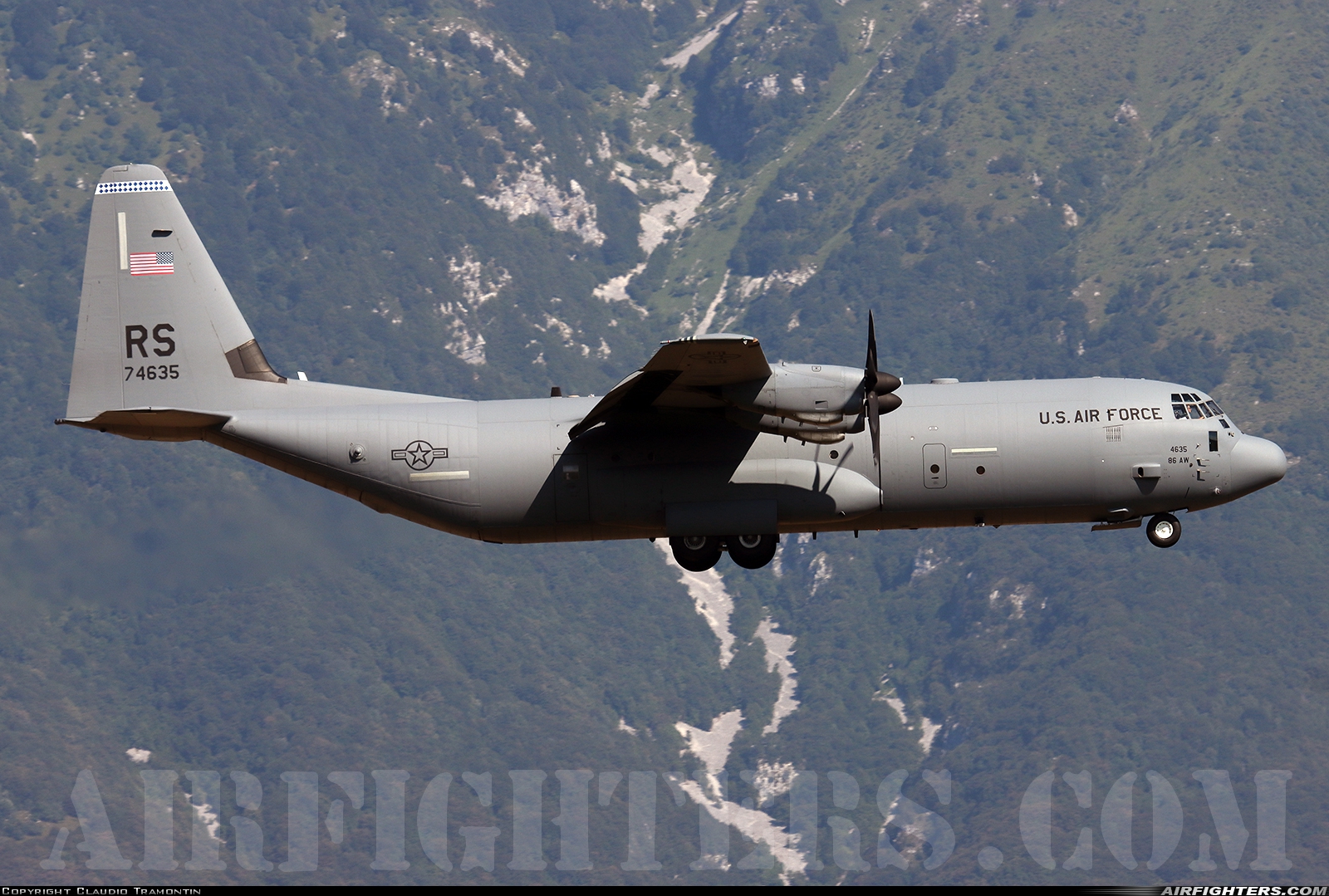 USA - Air Force Lockheed Martin C-130J-30 Hercules (L-382) 07-4635 at Aviano (- Pagliano e Gori) (AVB / LIPA), Italy