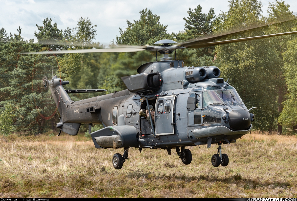 Netherlands - Air Force Aerospatiale AS-532U2 Cougar MkII S-445 at Off-Airport - Oirschotse Heide (GLV5), Netherlands