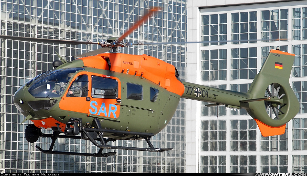 Germany - Army Eurocopter EC-645T2 77+01 at Munich (- Franz Josef Strauss) (MUC / EDDM), Germany