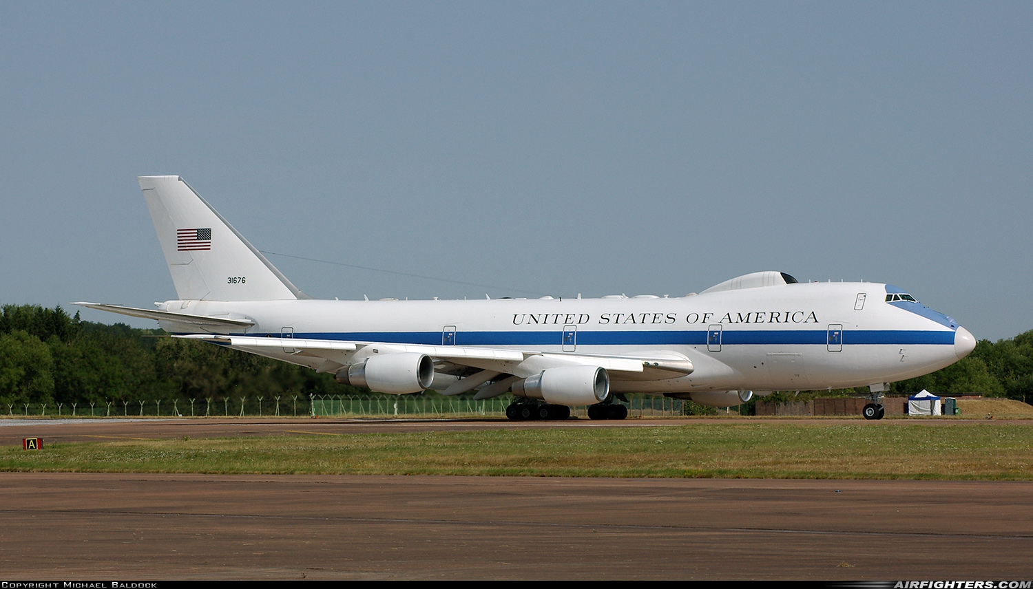 USA - Air Force Boeing E-4B (747-200B) 73-1676 at Fairford (FFD / EGVA), UK