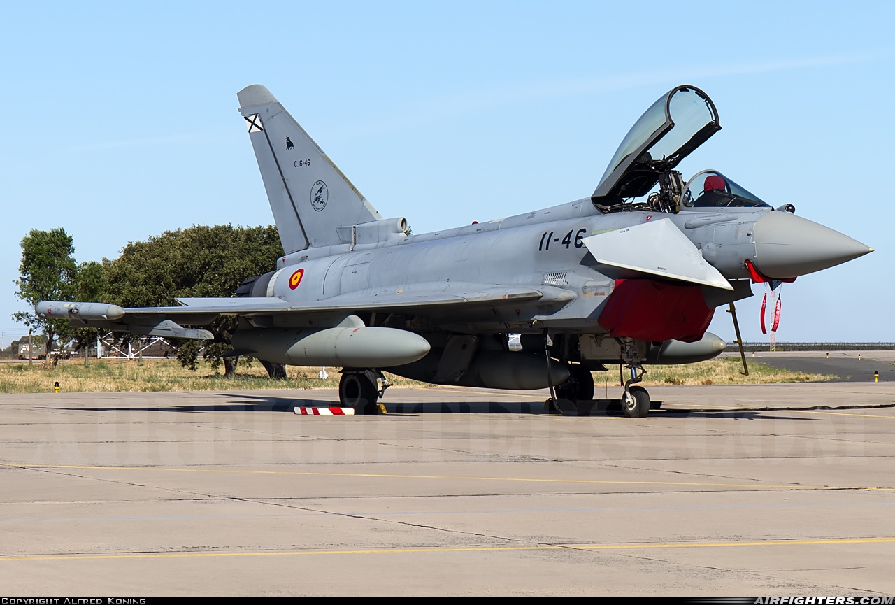 Spain - Air Force Eurofighter C-16 Typhoon (EF-2000S) C.16-46 at Beja (BA11) (LPBJ), Portugal