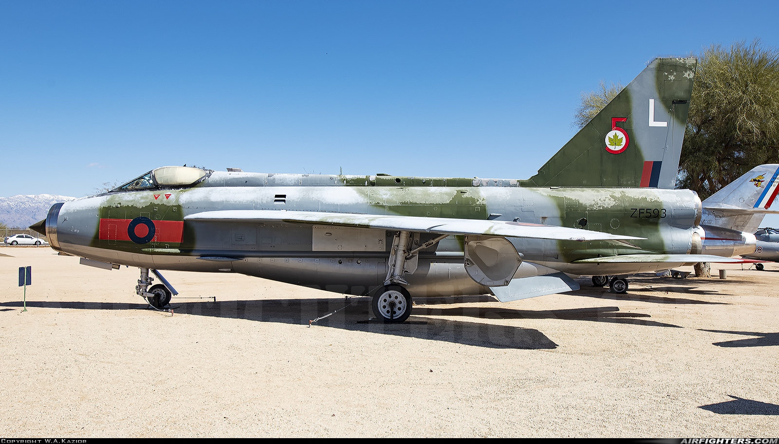 UK - Air Force English Electric Lightning F53 ZF593 at Tucson - Pima Air and Space Museum, USA