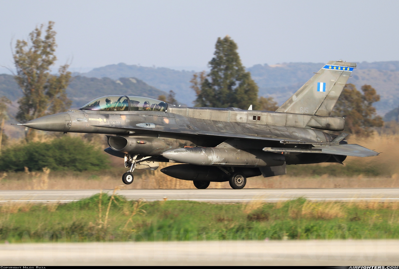Greece - Air Force General Dynamics F-16D Fighting Falcon 615 at Andravida (Pyrgos -) (PYR / LGAD), Greece
