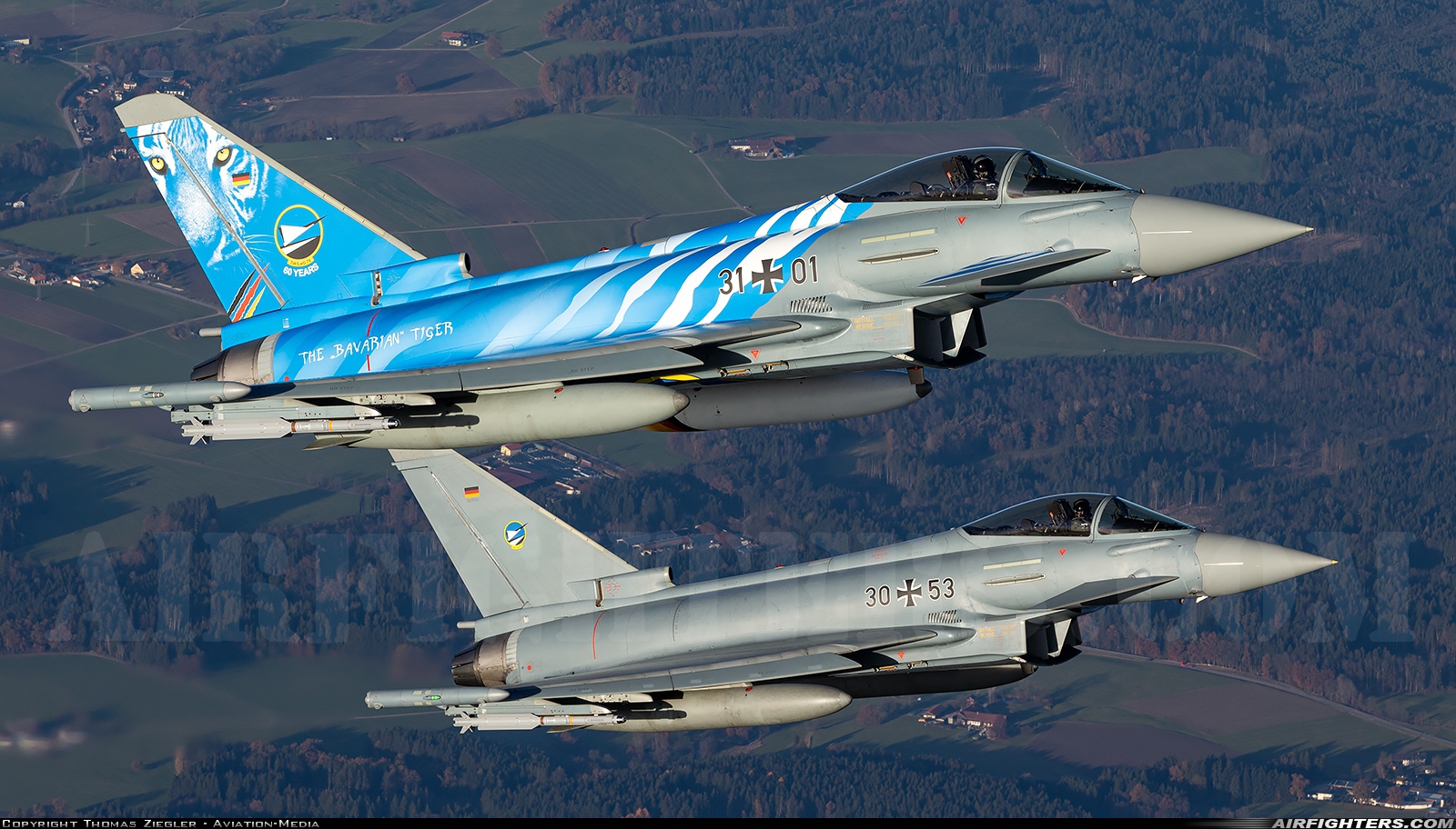 Germany - Air Force Eurofighter EF-2000 Typhoon S 31+01 at In Flight, Germany