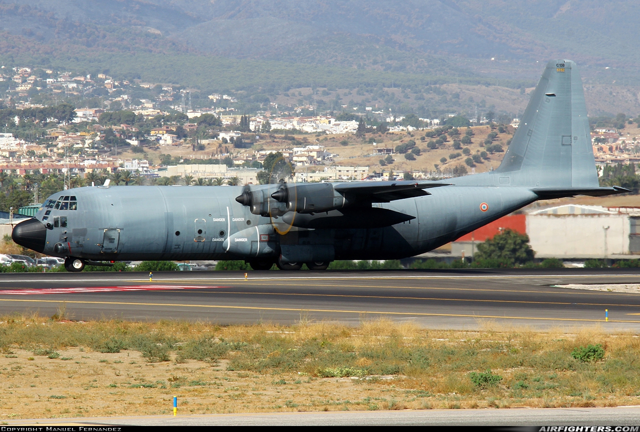 France - Air Force Lockheed C-130H-30 Hercules (L-382) 5152 at Malaga (AGP / LEMG), Spain
