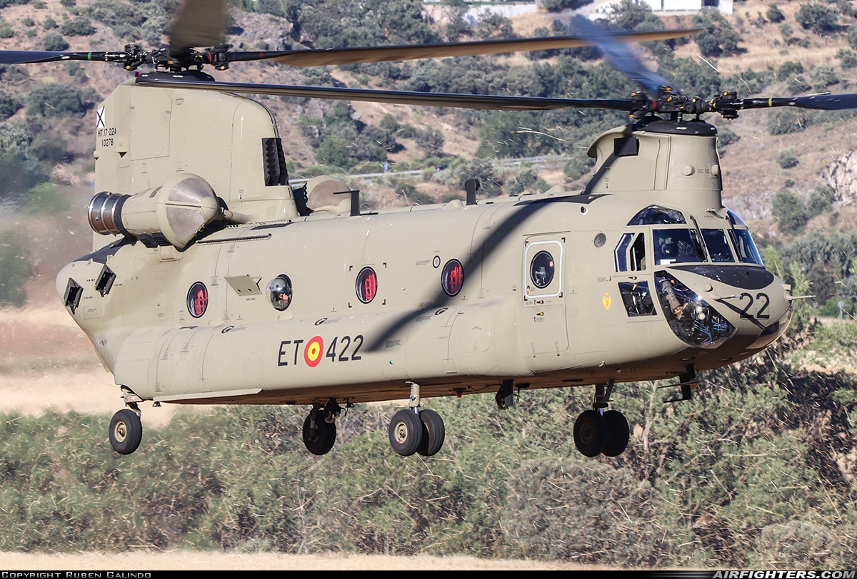 Spain - Army Boeing Vertol CH-47F Chinook HT.17-22A at Madrid - Colmenar Viejo (LECV), Spain