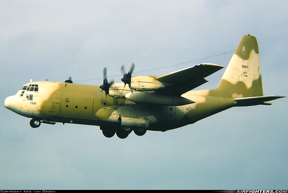USA - Air Force Lockheed C-130E Hercules (L-382) 64-17681 at Mildenhall (MHZ / GXH / EGUN), UK