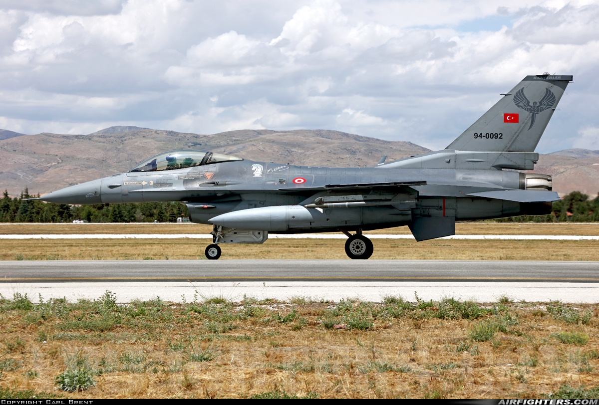 Türkiye - Air Force General Dynamics F-16C Fighting Falcon 94-0092 at Konya (KYA / LTAN), Türkiye
