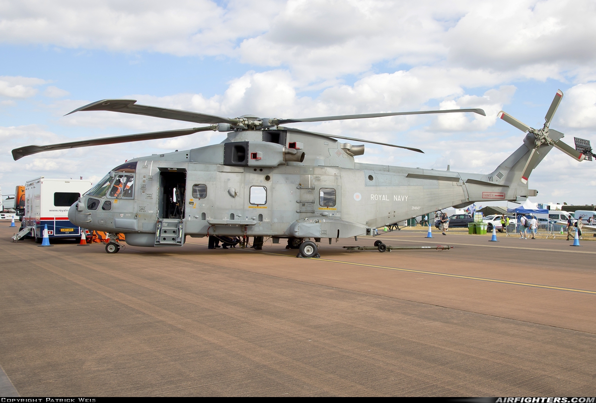 UK - Navy AgustaWestland Merlin HM2 (Mk111) ZH847 at Fairford (FFD / EGVA), UK