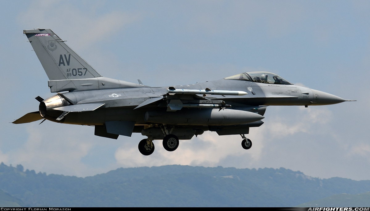 USA - Air Force General Dynamics F-16C Fighting Falcon 89-2057 at Aviano (- Pagliano e Gori) (AVB / LIPA), Italy