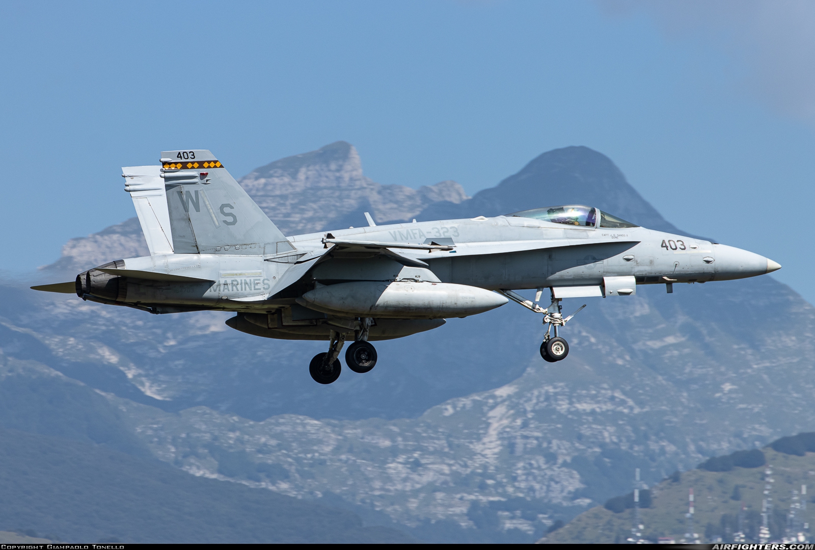 USA - Marines McDonnell Douglas F/A-18C Hornet 164703 at Aviano (- Pagliano e Gori) (AVB / LIPA), Italy