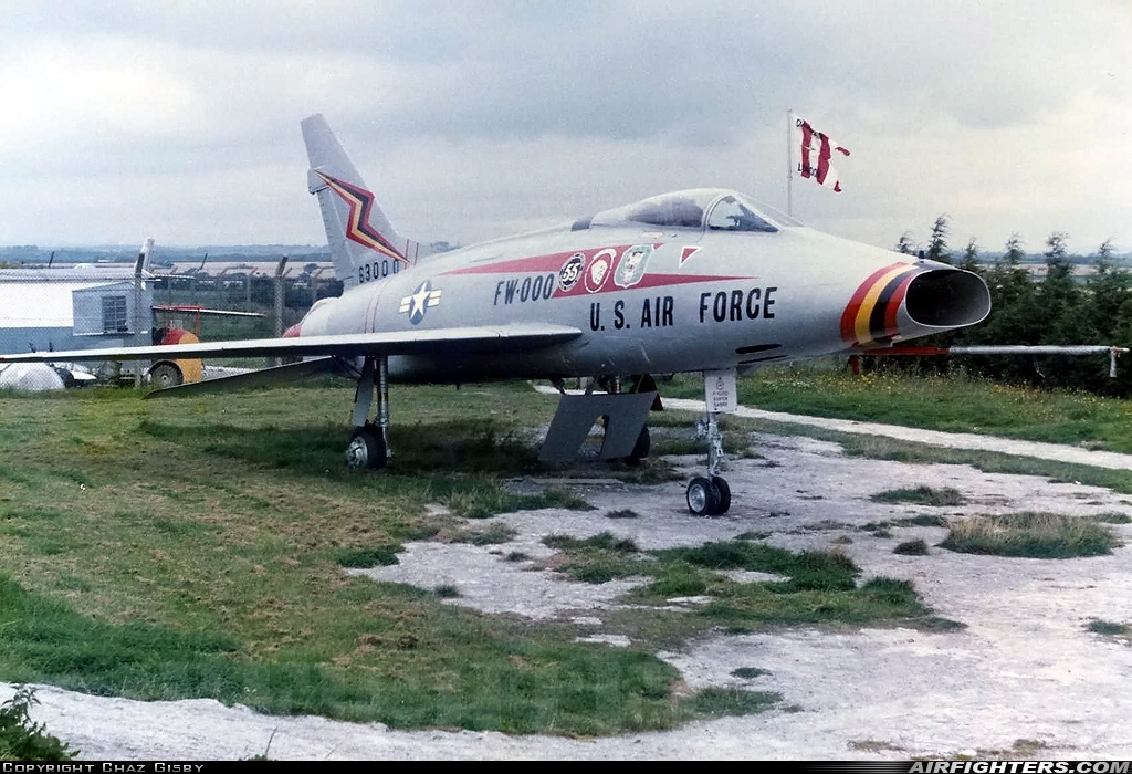 USA - Air Force North American F-100D Super Sabre 54-2160 at Cardiff (- Rhoose / Wales) (CWL / EGFF), UK