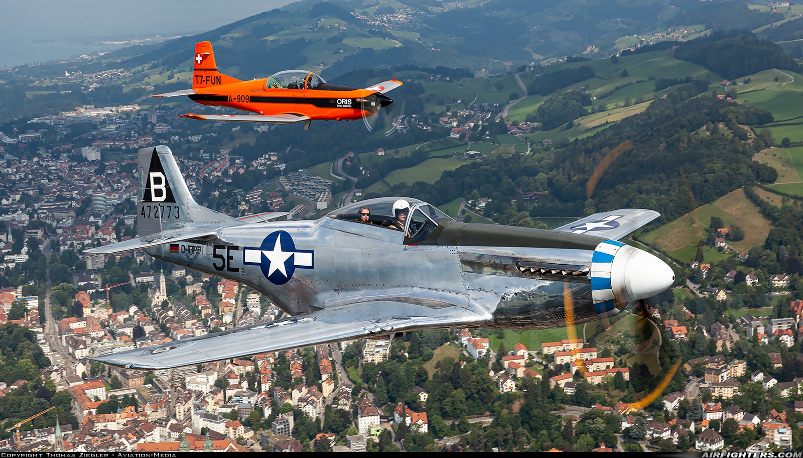 Private North American P-51D Mustang D-FPSI at In Flight, Switzerland