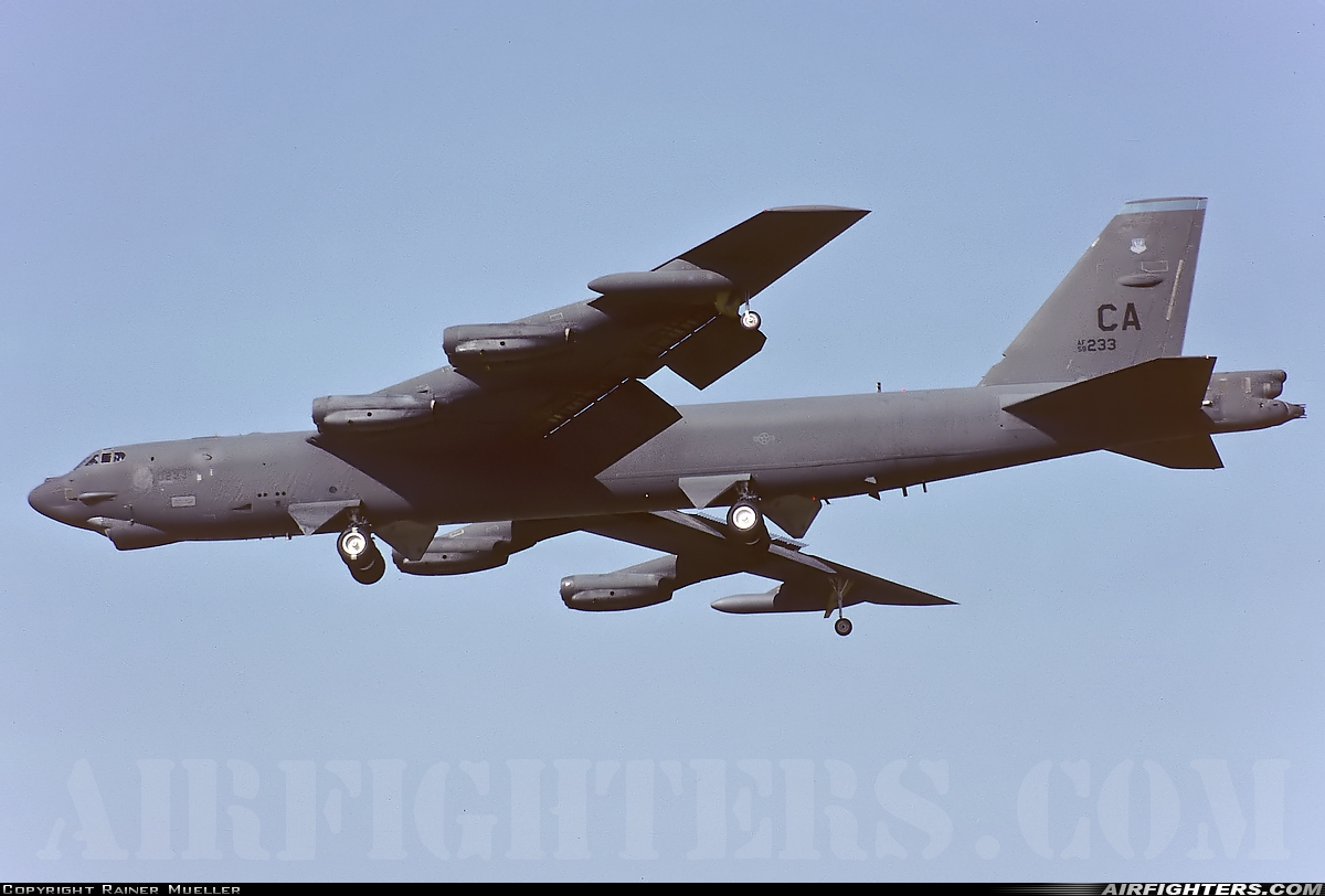 USA - Air Force Boeing B-52G Stratofortress 58-0233 at Atwater (Merced) - Castle (AFB) (MER / KMER), USA