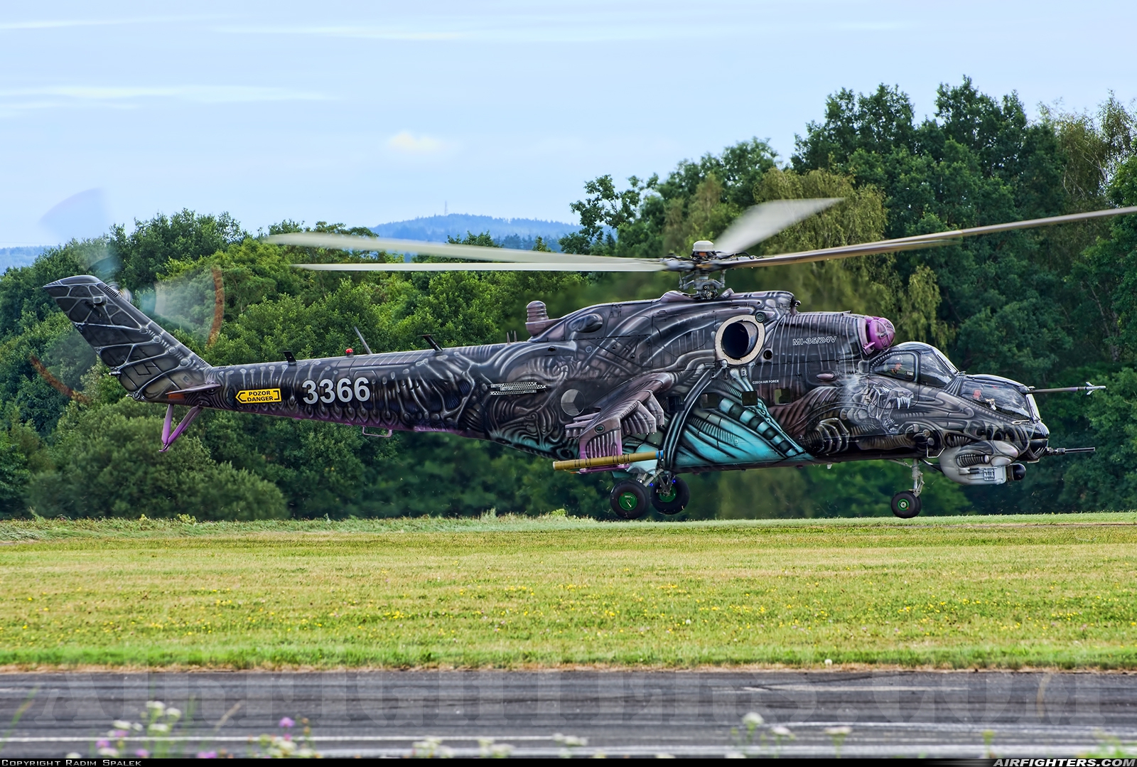 Czech Republic - Air Force Mil Mi-35 (Mi-24V) 3366 at Jindrichuv Hradec (LKJH), Czech Republic