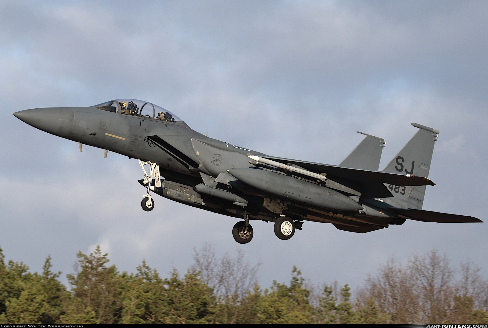 USA - Air Force McDonnell Douglas F-15E Strike Eagle 89-0483 at Lask (EPLK), Poland