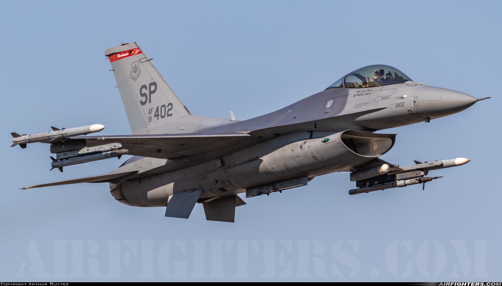 USA - Air Force General Dynamics F-16C Fighting Falcon 91-0402 at Spangdahlem (SPM / ETAD), Germany