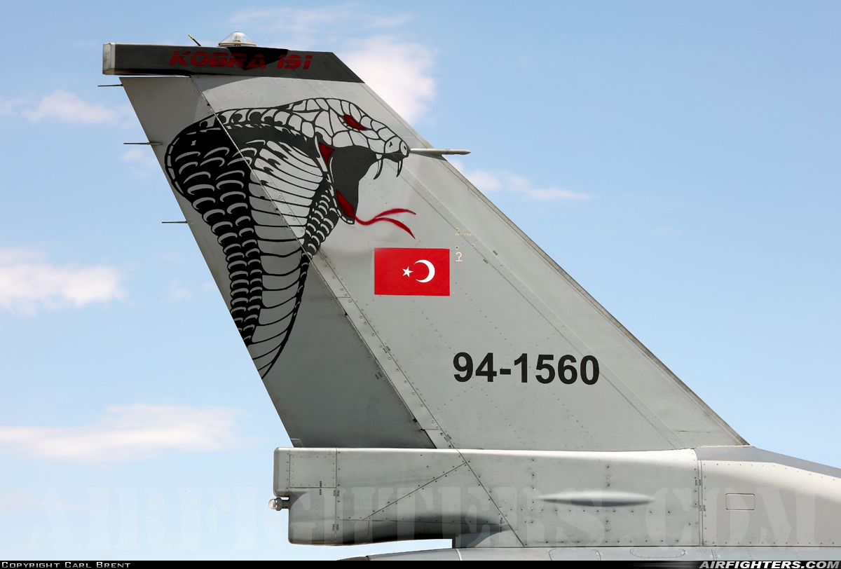 Türkiye - Air Force General Dynamics F-16D Fighting Falcon 94-1560 at Konya (KYA / LTAN), Türkiye