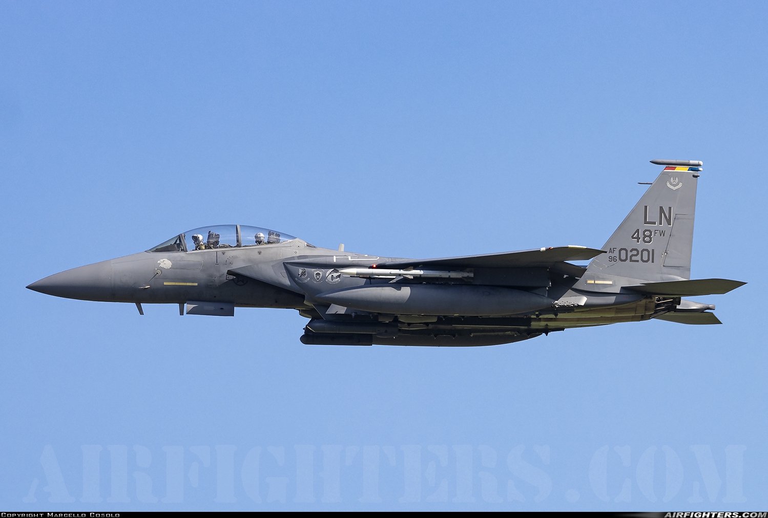 USA - Air Force McDonnell Douglas F-15E Strike Eagle 96-0201 at Aviano (- Pagliano e Gori) (AVB / LIPA), Italy