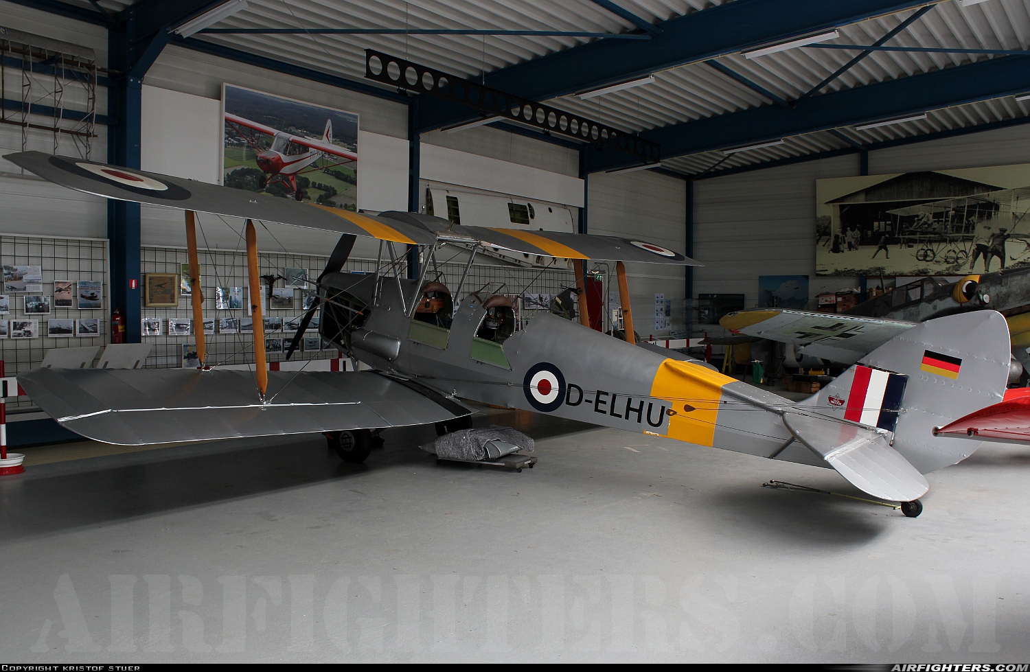 Private De Havilland DH-82A Tiger Moth II D-ELHU at Breda - International (Seppe) (EHSE), Netherlands