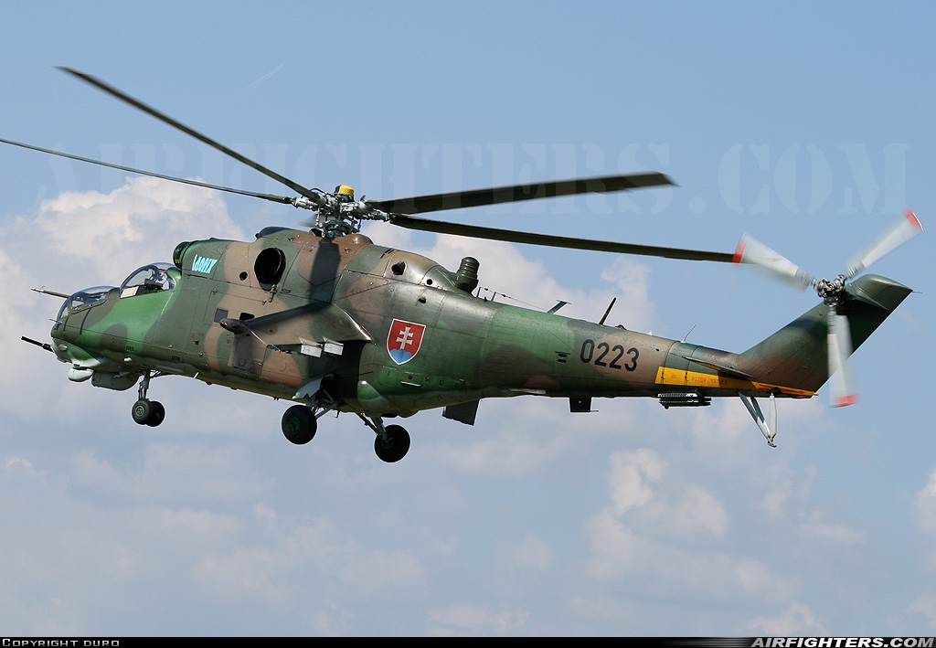 Slovakia - Air Force Mil Mi-24D 0223 at Ocova - Zvolen (LZOC), Slovakia