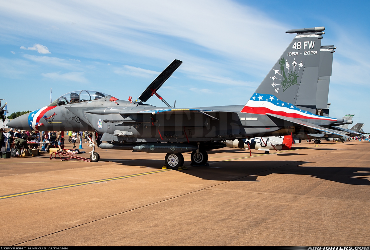 USA - Air Force McDonnell Douglas F-15E Strike Eagle 92-0364 at Fairford (FFD / EGVA), UK