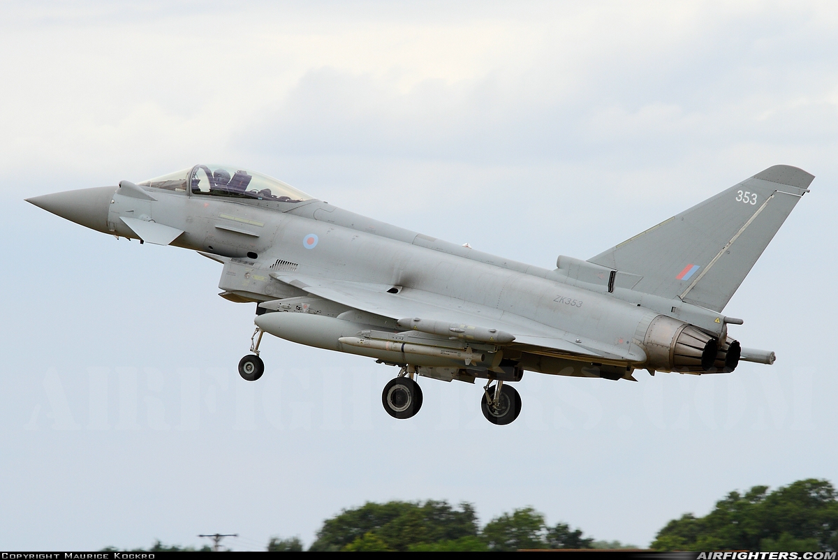 UK - Air Force Eurofighter Typhoon FGR4 ZK353 at Coningsby (EGXC), UK