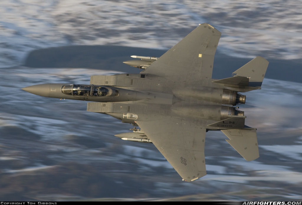 USA - Air Force McDonnell Douglas F-15E Strike Eagle 91-0309 at Off-Airport - Machynlleth Loop Area, UK