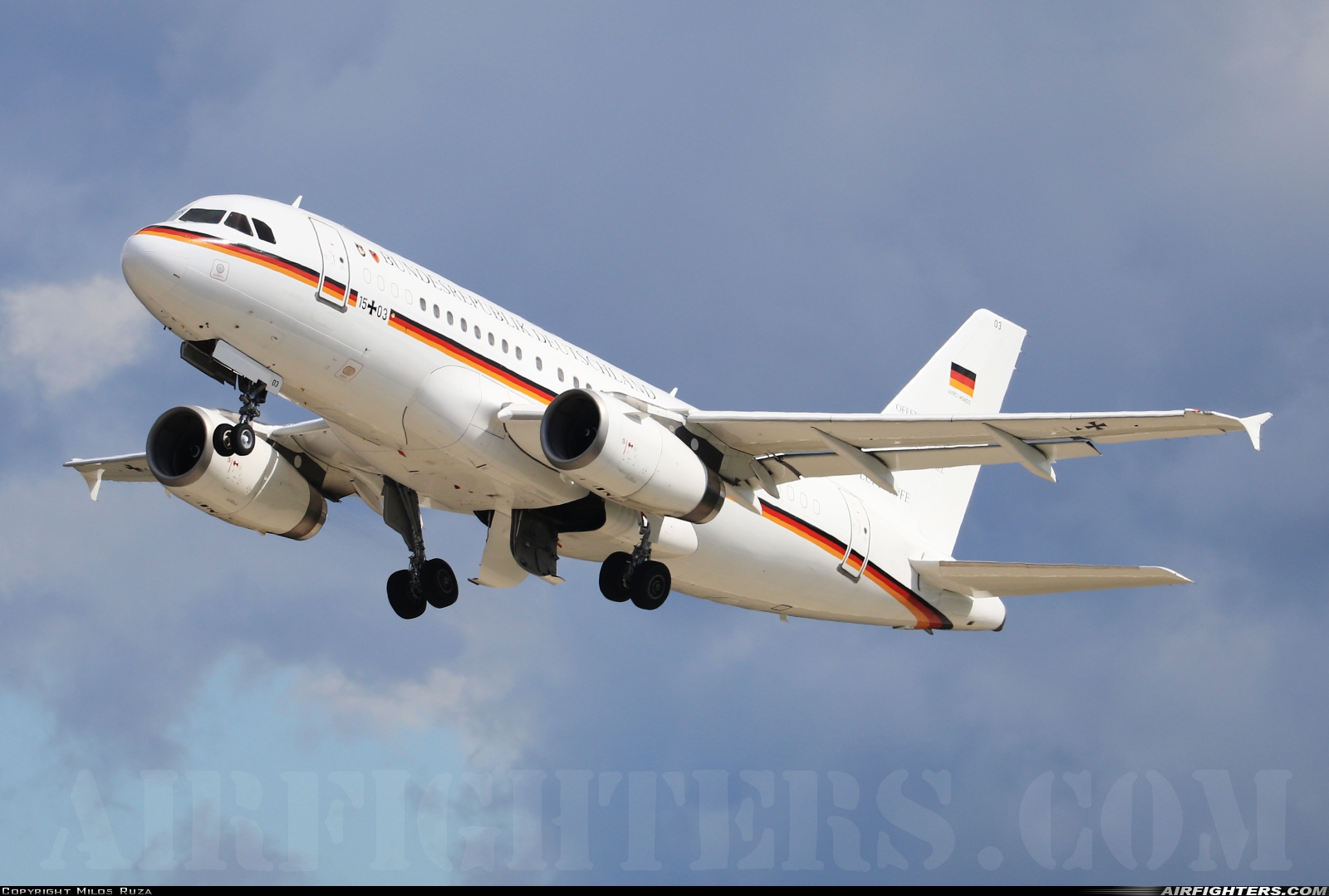 Germany - Air Force Airbus A319-133 CJ 15+03 at Pardubice (PED / LKPD), Czech Republic