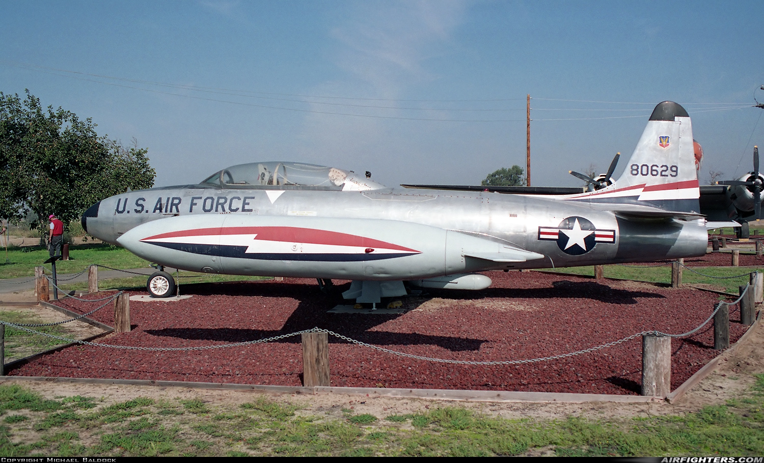 USA - Air Force Lockheed T-33A Shooting Star 58-0629 at Atwater (Merced) - Castle (AFB) (MER / KMER), USA
