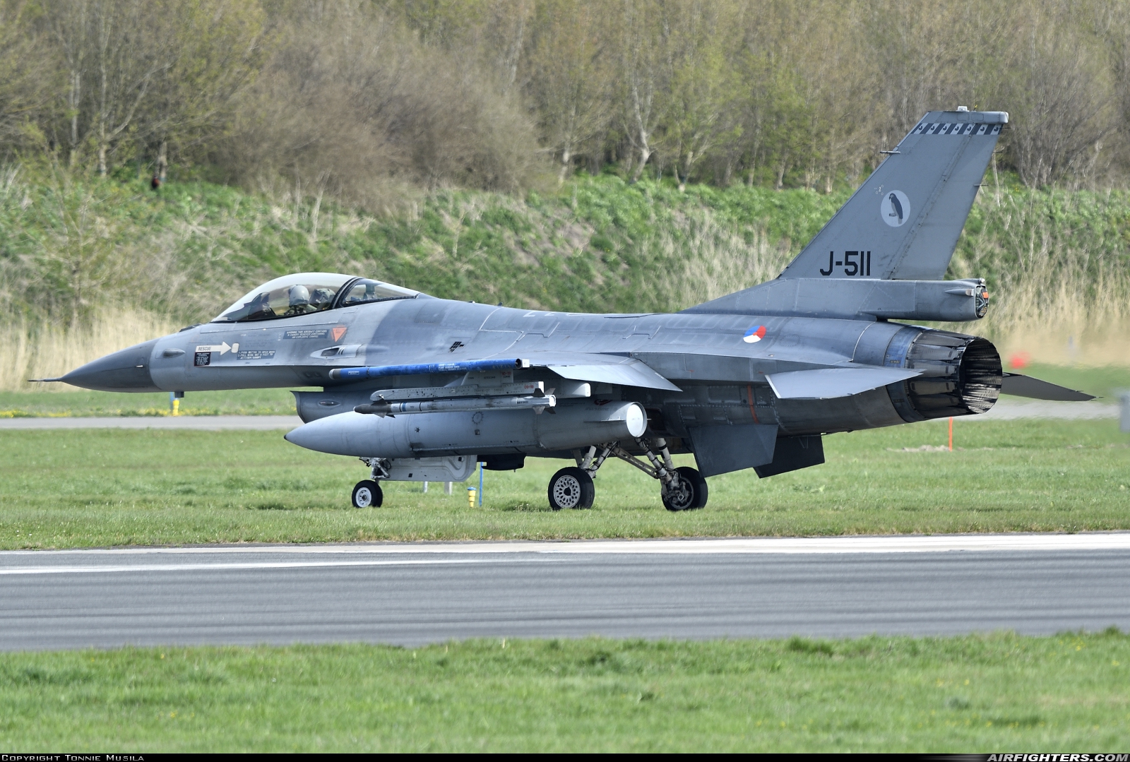 Netherlands - Air Force General Dynamics F-16AM Fighting Falcon J-511 at Leeuwarden (LWR / EHLW), Netherlands
