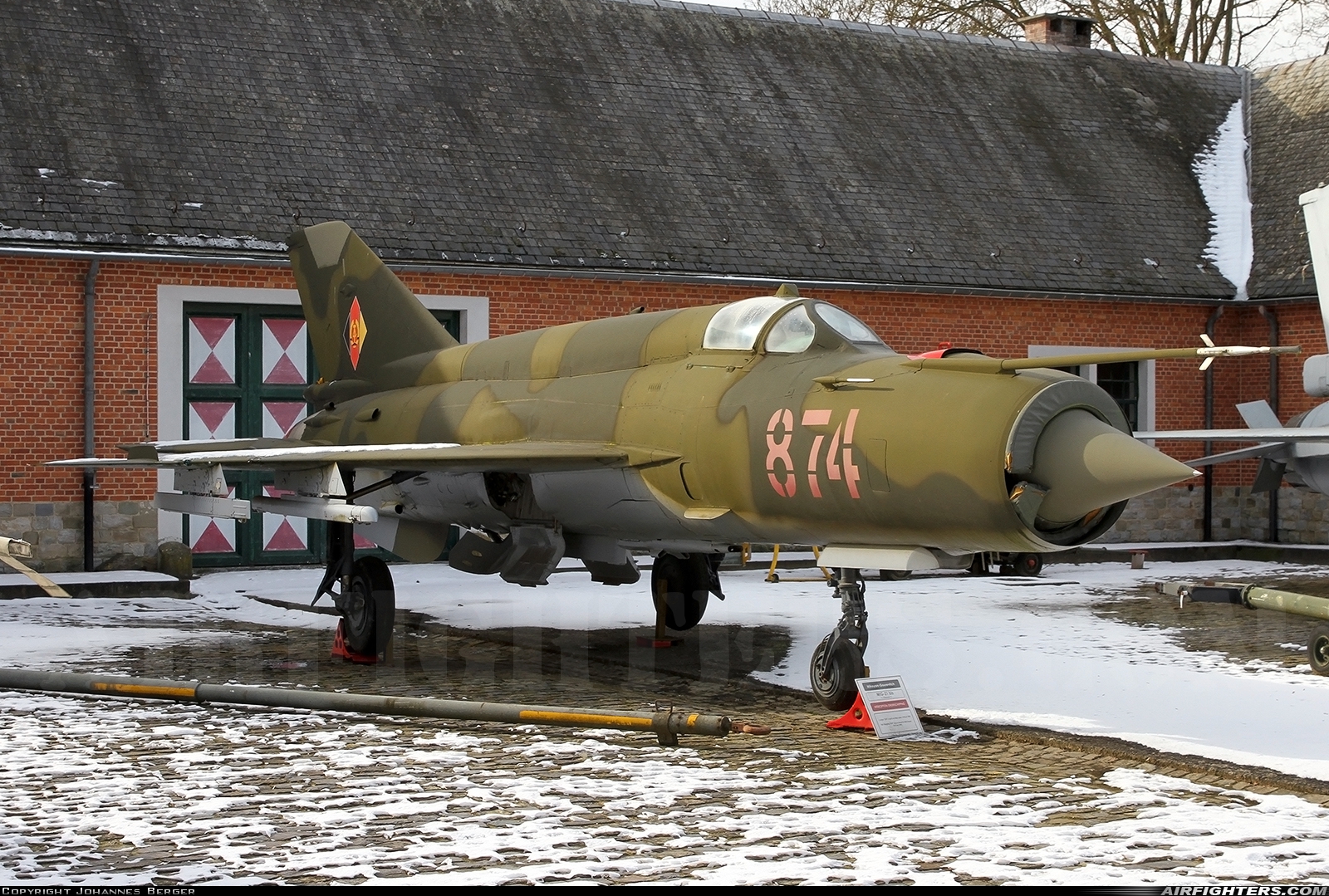 East Germany - Air Force Mikoyan-Gurevich MiG-21bis 874 at Beauvechain (EBBE), Belgium