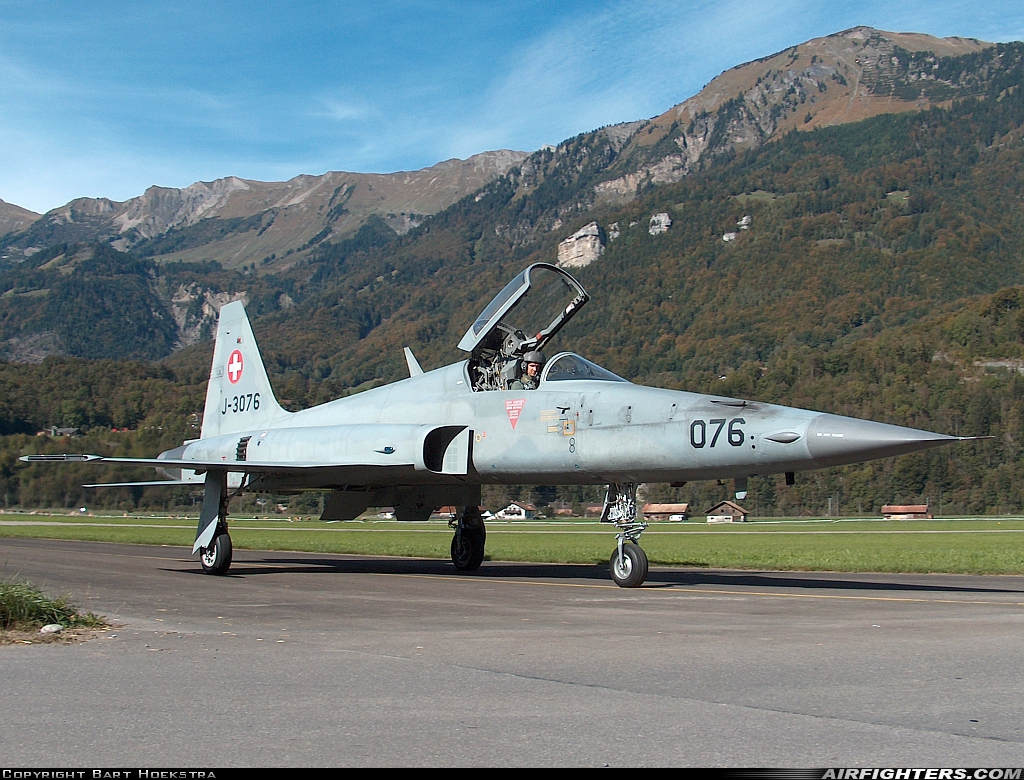 Switzerland - Air Force Northrop F-5E Tiger II J-3076 at Meiringen (LSMM), Switzerland