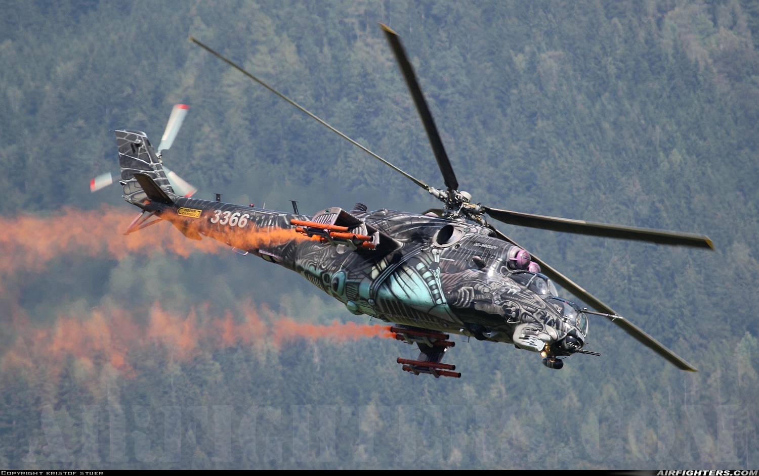 Czech Republic - Air Force Mil Mi-35 (Mi-24V) 3366 at Zeltweg (LOXZ), Austria