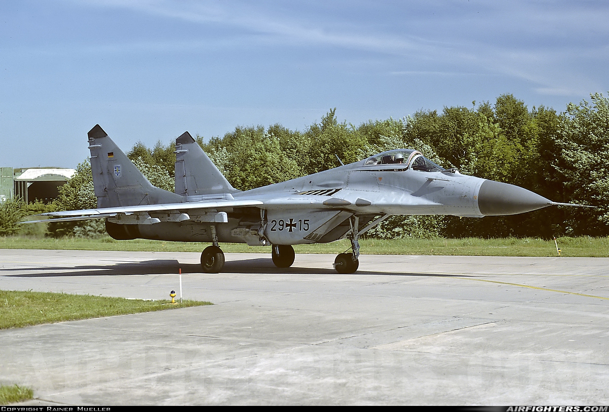 Germany - Air Force Mikoyan-Gurevich MiG-29G (9.12A) 29+15 at Rostock - Laage (RLG / ETNL), Germany