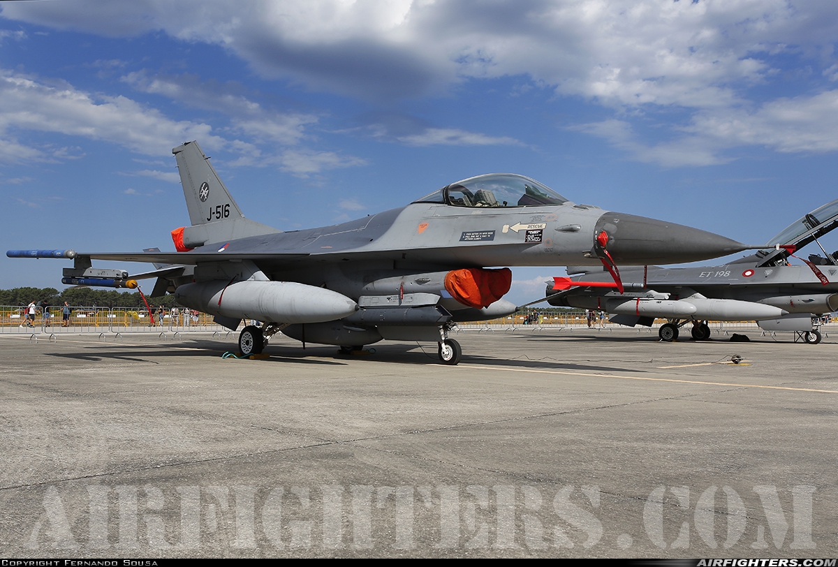Netherlands - Air Force General Dynamics F-16AM Fighting Falcon J-516 at Monte Real (BA5) (LPMR), Portugal