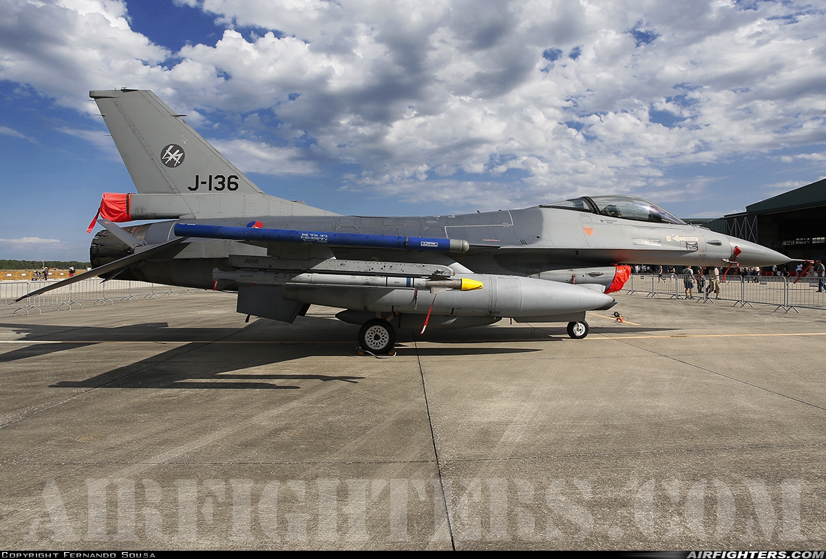 Netherlands - Air Force General Dynamics F-16AM Fighting Falcon J-136 at Monte Real (BA5) (LPMR), Portugal