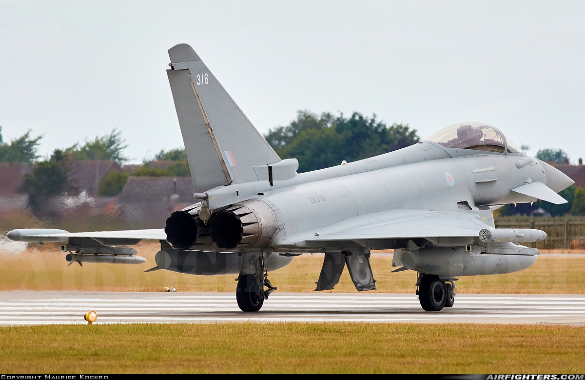 UK - Air Force Eurofighter Typhoon FGR4 ZK316 at Coningsby (EGXC), UK