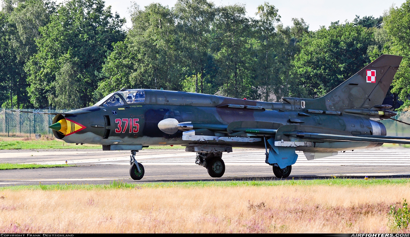 Poland - Air Force Sukhoi Su-22M4 Fitter-K 3715 at Kleine Brogel (EBBL), Belgium