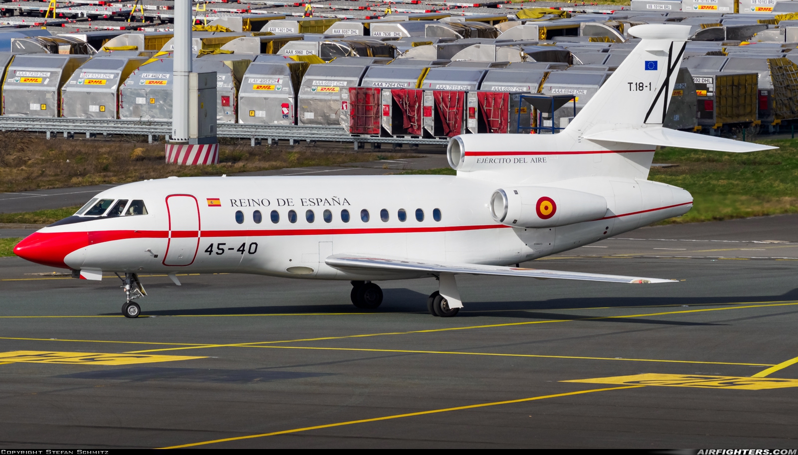 Spain - Air Force Dassault Falcon 900B T.18-1 at Brussels - National (Zaventem) / Melsbroek (BRU / EBBR / EBMB), Belgium