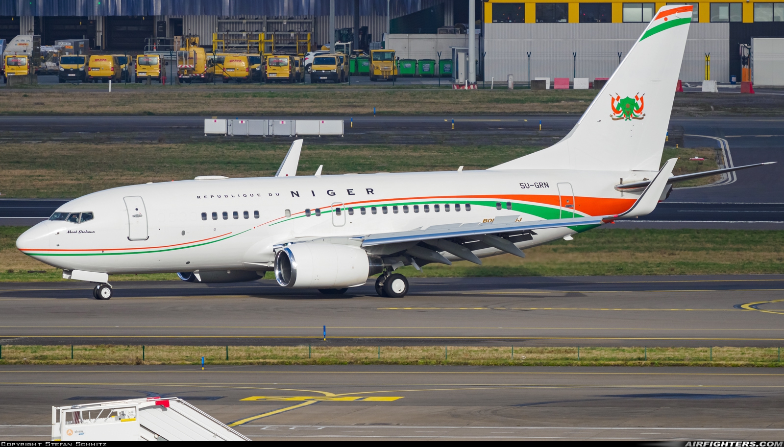 Niger - Air Force Boeing 737-75U BBJ 5U-GRN at Brussels - National (Zaventem) / Melsbroek (BRU / EBBR / EBMB), Belgium