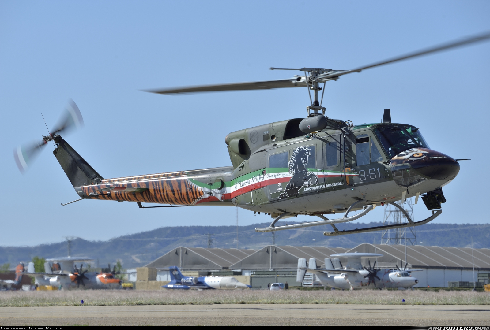 Italy - Air Force Agusta-Bell AB-212AM MM81161 at Zaragoza (ZAZ / LEZG), Spain