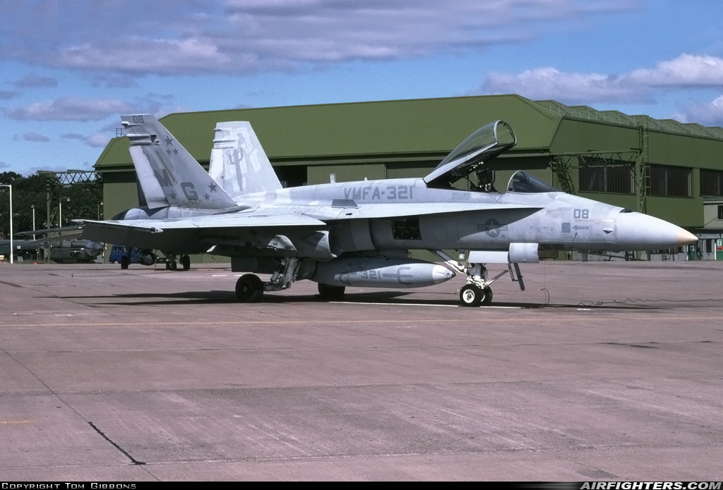 USA - Marines McDonnell Douglas F/A-18A Hornet 162414 at Leuchars (St. Andrews) (ADX / EGQL), UK