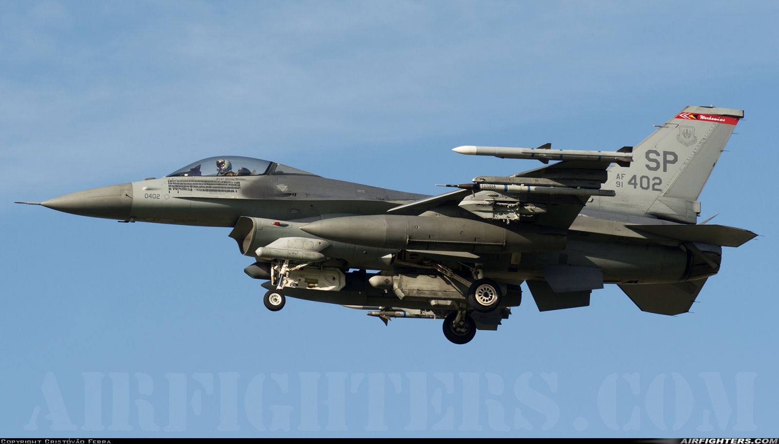 USA - Air Force General Dynamics F-16C Fighting Falcon 91-0402 at Monte Real (BA5) (LPMR), Portugal