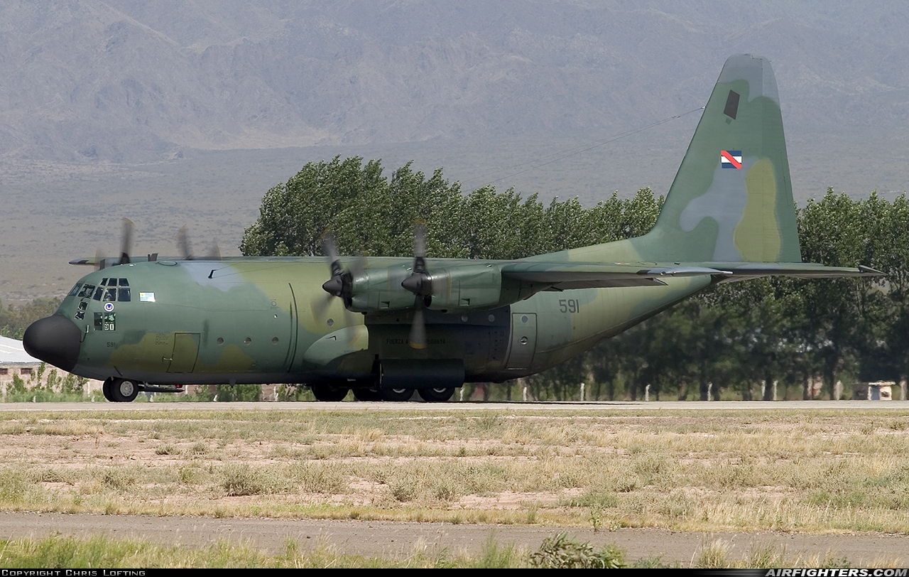 Uruguay - Air Force Lockheed C-130B Hercules (L-282) 591 at Mendoza - El Plumerillo (MDZ / SAME), Argentina