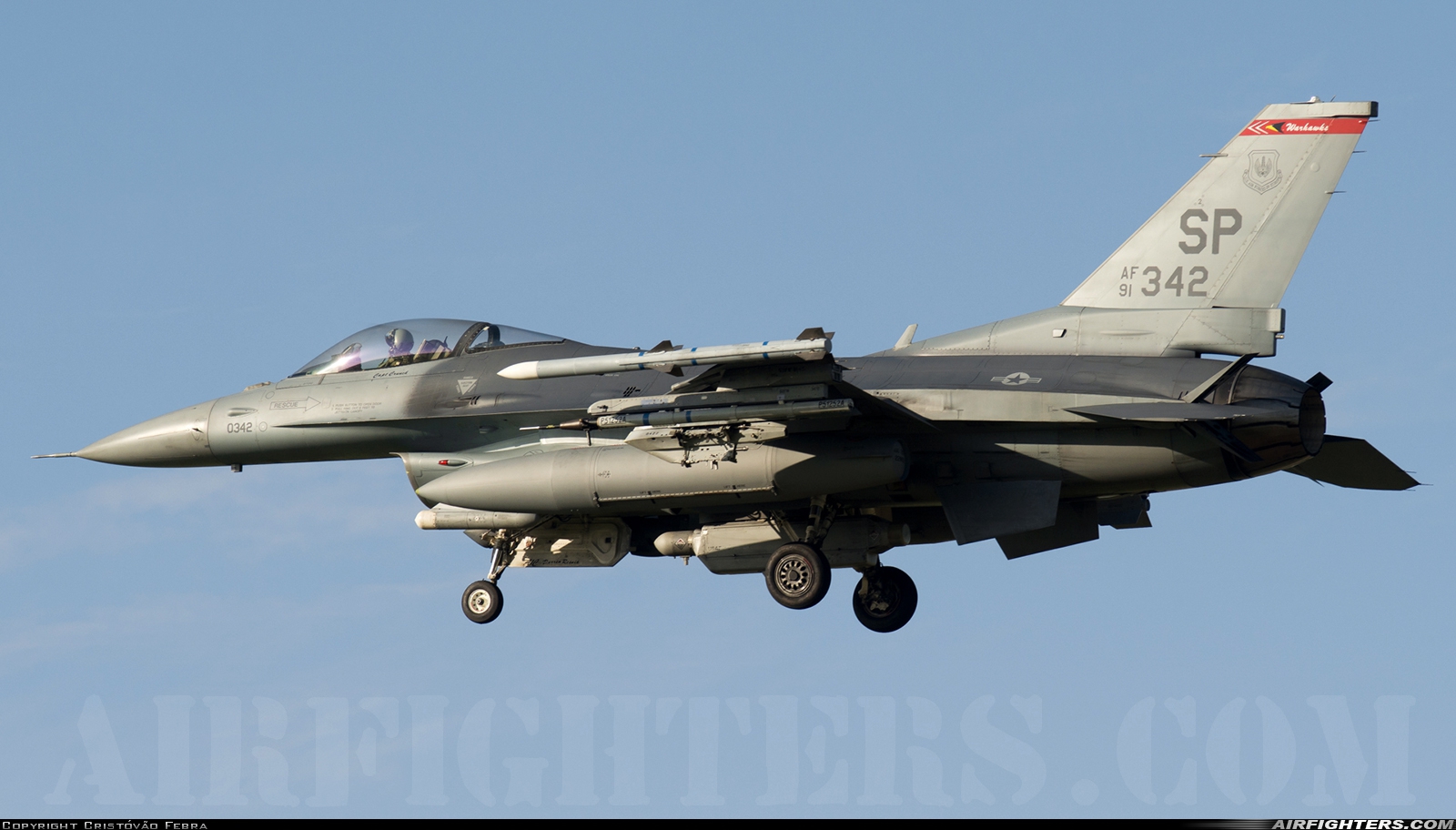 USA - Air Force General Dynamics F-16C Fighting Falcon 91-0342 at Monte Real (BA5) (LPMR), Portugal