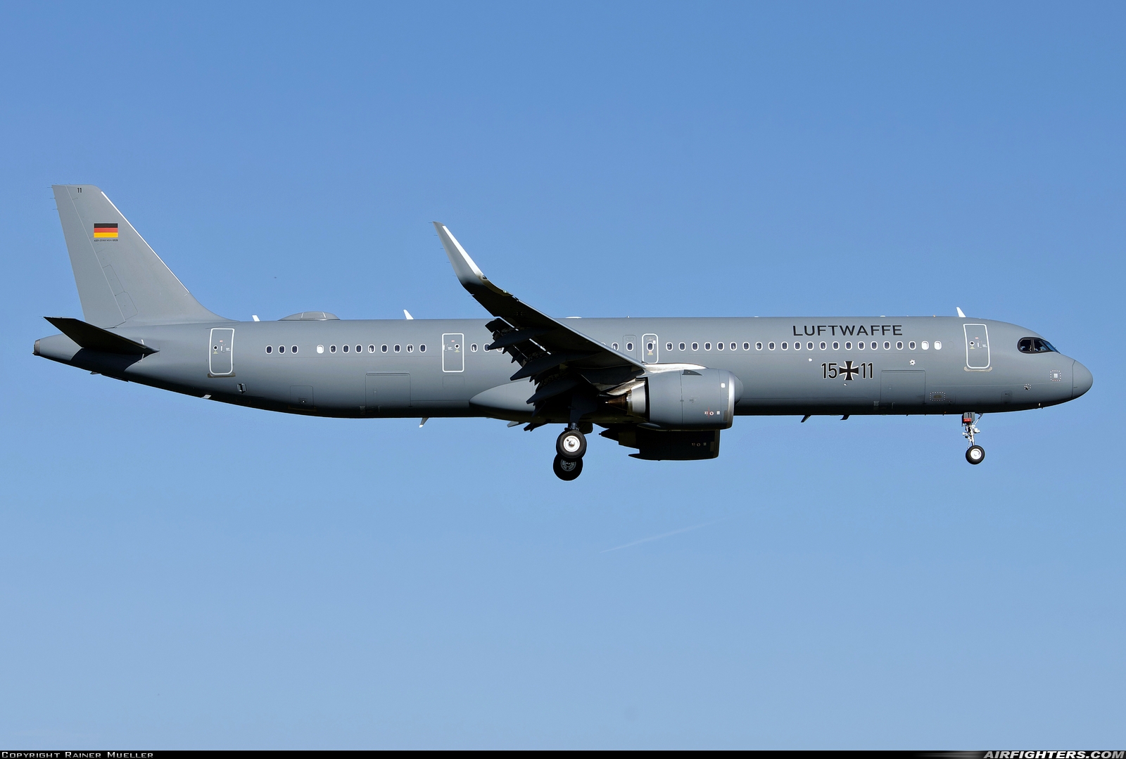 Germany - Air Force Airbus A321-251NX 15+11 at Wunstorf (ETNW), Germany